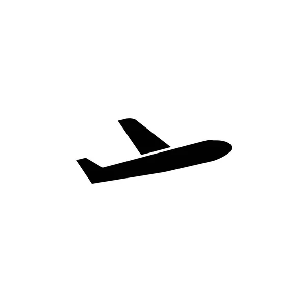 Jednoduché Letadlo Znamení Zpět Samostatný Obrázek Ikony — Stockový vektor