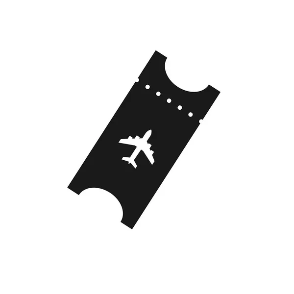 Ikony Samolotem Bilet Samolot Admittion Symbol Ilustracja — Wektor stockowy