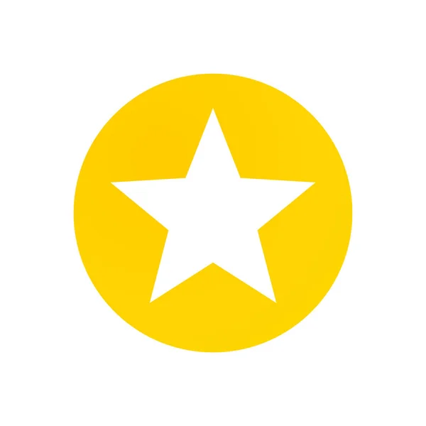 Simple Bookmark Circular Icon Star — Stock Vector