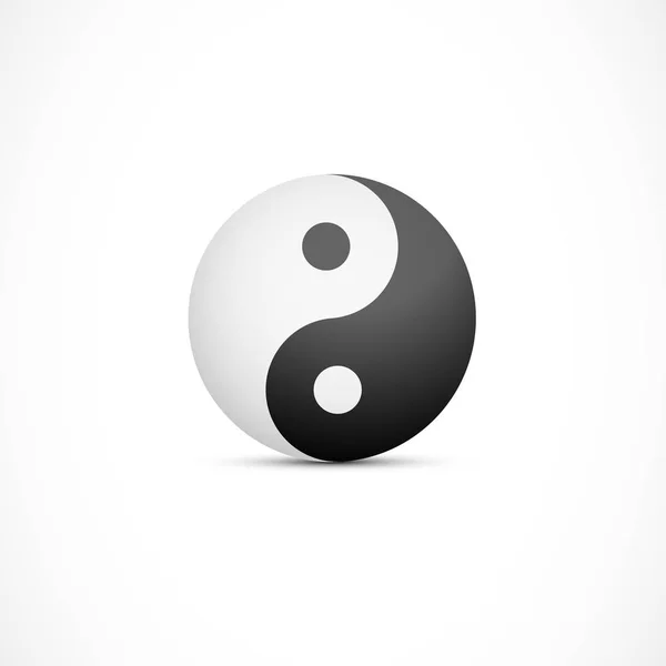 Yin Yang Odznak Ilustrace Symbol Rovnováhy — Stockový vektor