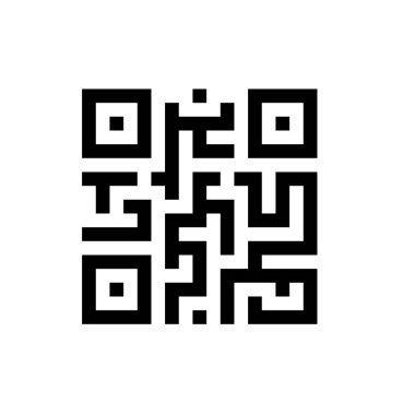Modern dijital bilgi veri qr code illüstrasyon