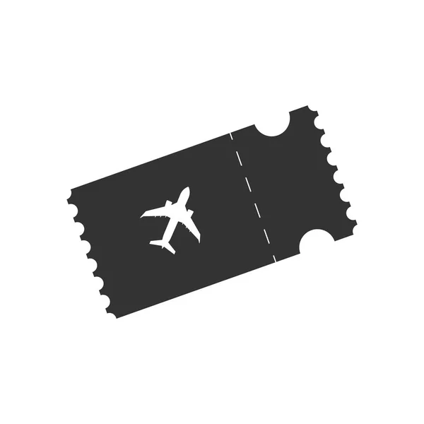 Icono Del Boleto Aéreo Ilustración Símbolo Acceso Plano Simple — Vector de stock