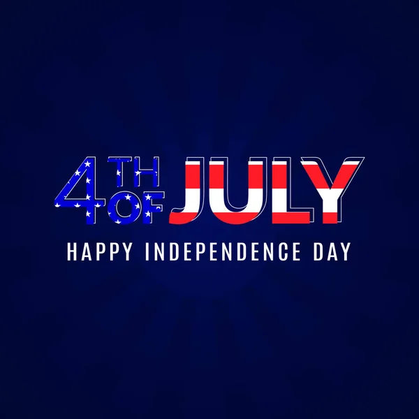 Juli Amerikansk Självständighet Dag Affisch Illustration — Stock vektor