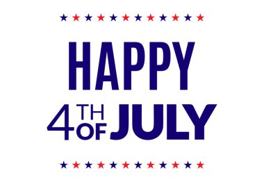 Mutlu 4 Temmuz poster. Ulusal tatil tebrik kartı