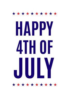 Mutlu dört Temmuz broşür şablonu tasarım tebrik