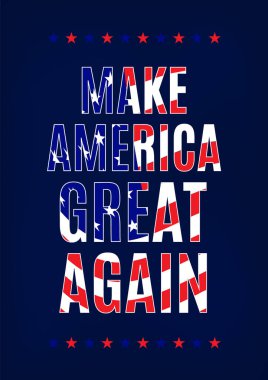 Make America great again card template illustration clipart
