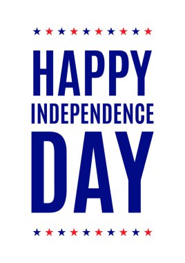 Amerikan ulusal tatil tebrik kartı şablon çizimi