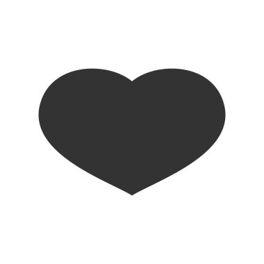 Banka siyah kalp şeklinde simgesi. Sevgi işareti illüstrasyon