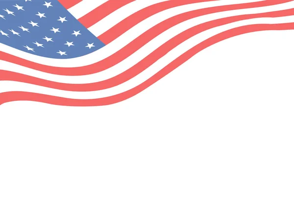 Plantilla Fondo Simple Con Una Bandera Americana — Vector de stock