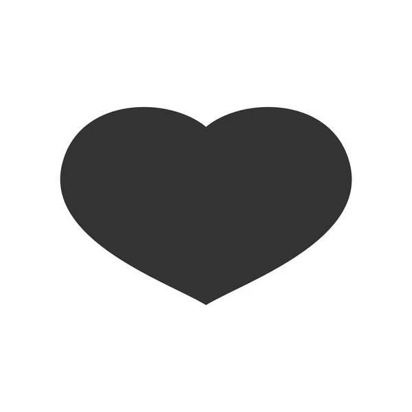 Commom Icono Forma Corazón Negro Signo Amor Ilustración — Archivo Imágenes Vectoriales