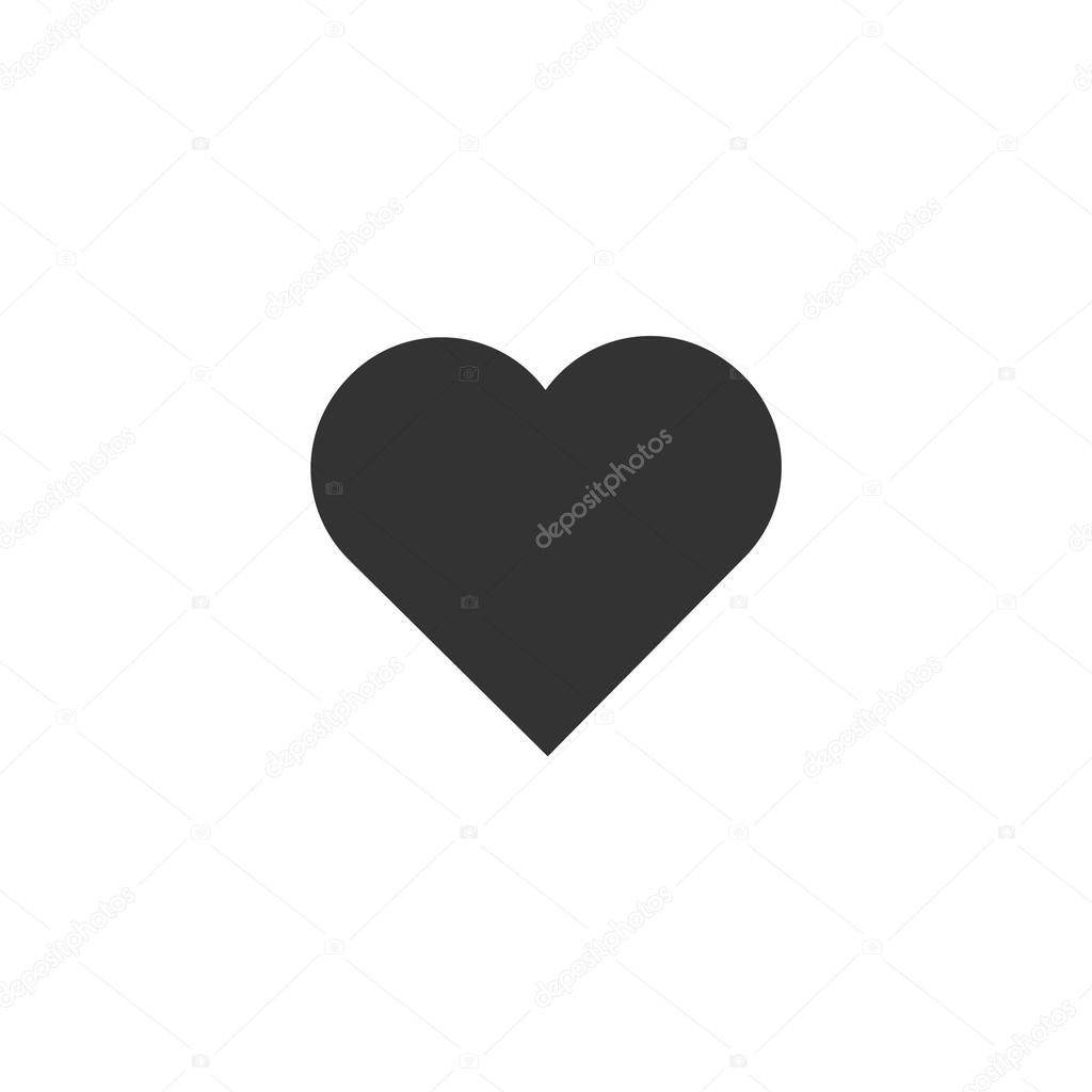 Heart icon. Love symbol. Health sign silhouette