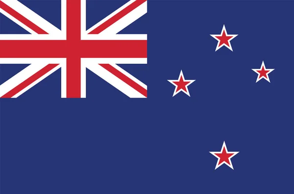 Bandiera Dello Stato Della Nuova Zelanda Noto Anche Come Aotearoa — Vettoriale Stock