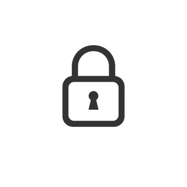 Satır kilit simgesi. Siyah Emanet işareti özetlenen