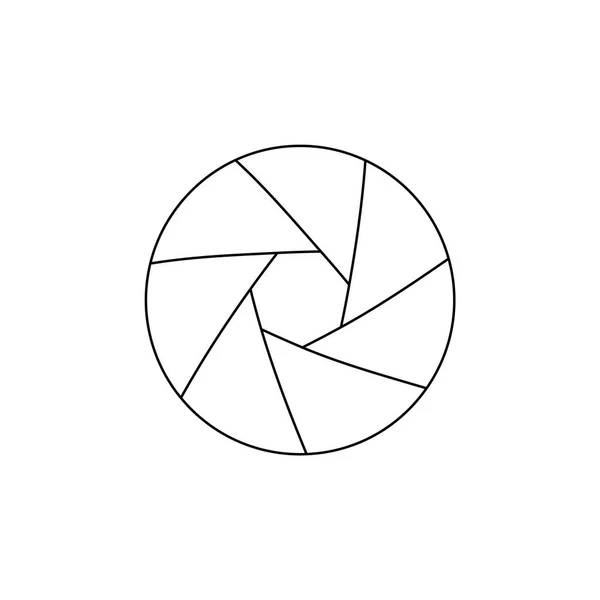 Einfaches Thinline Symbol Für Die Linsenöffnung Der Fotokamera — Stockvektor
