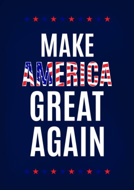 Campaign slogan card. Make America great again clipart