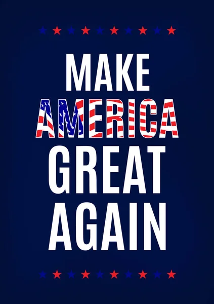Campaign Slogan Card Make America Great Again — Stock Vector
