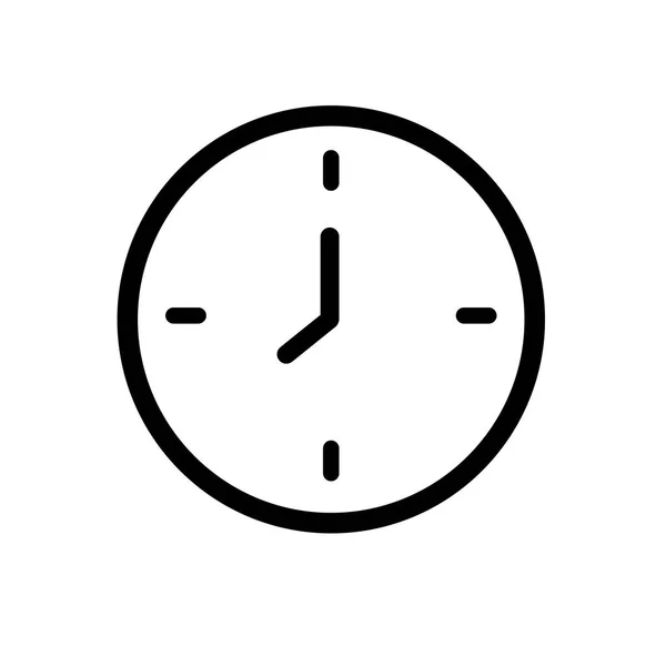 Jednoduché Hodiny Ikona Clockface Symbol Časovače Ilustrace — Stockový vektor