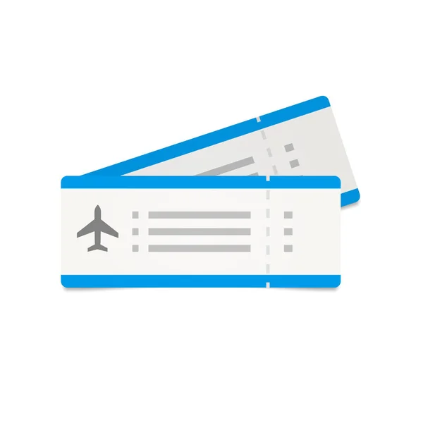 Eenvoudige Air Tickets Pictogram Vliegtuig Toelating Illustratie — Stockvector