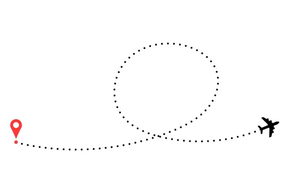 Deraprure とその痕跡と平面のポイント — ストックベクタ