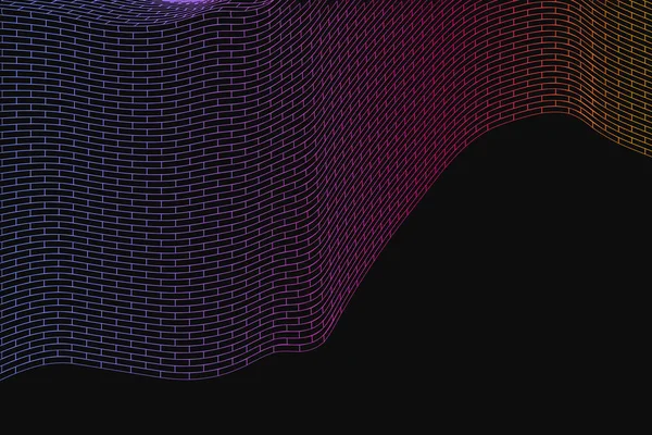 Abstraktní Vektor Pozadí Cyber Mřížky Obrázku Mohutné Různobarevné Buňka — Stockový vektor