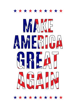 Make America great again quote on a white background clipart