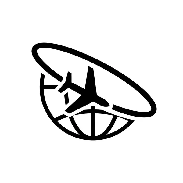 Подорожуйте Світом Піктограмою Літака Ілюстрація Концепції Транспортування — стоковий вектор