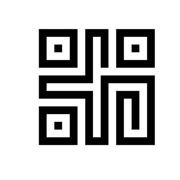 Icône Simple Signe Code Étiquette Ligne — Image vectorielle