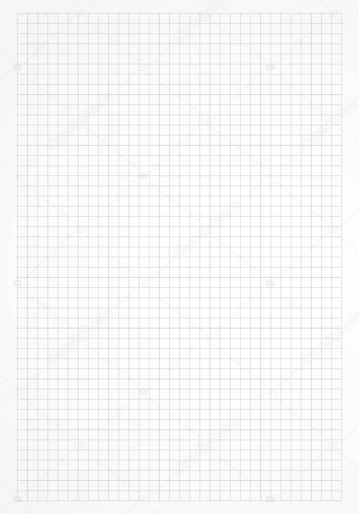 Square lined grid sheet of notebook paper