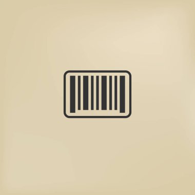 Simple digital barcode icon. Stripped code sign clipart