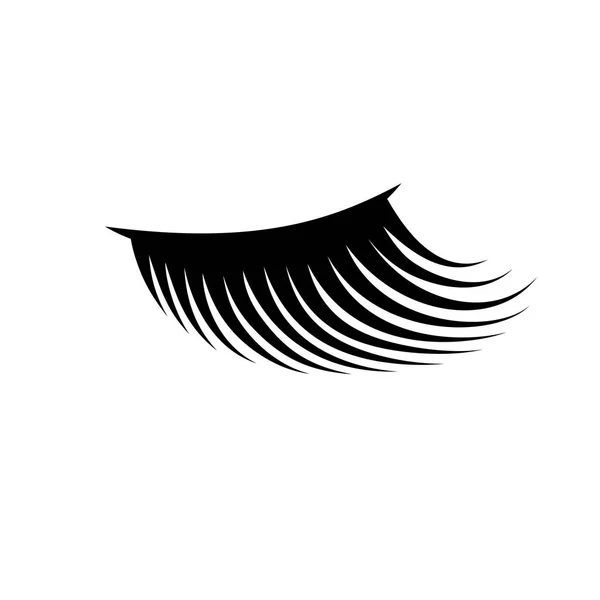 Woman Eyelash Icon Illustration Lash Extensions Concept — Stock Vector