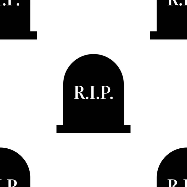 Покойся Миром Надгробие Бесшовный Шаблон Кладбища Дизайна — стоковый вектор