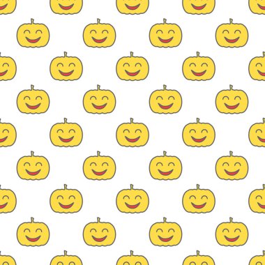 Jack o fener öğeleri sorunsuz arka plan. Cadılar Bayramı tileable desen