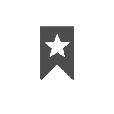 Basit yer imi etiketi ile yuvarlak yıldız içinde