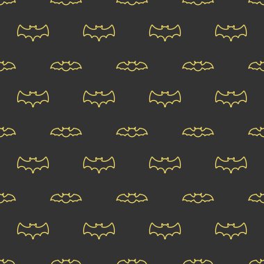 Yarasalar ile Seamless modeli. Tileable illüstrasyon kaydırma, bez, arka plan için