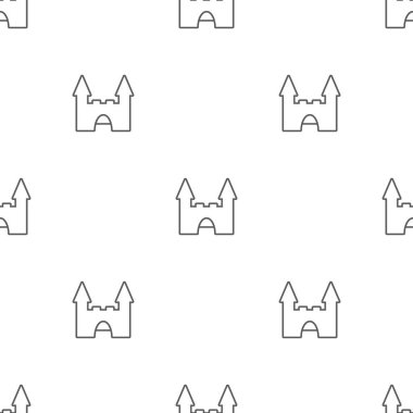 Ortaçağ Kalesi ile Seamless modeli. Kale ile loopable arka plan