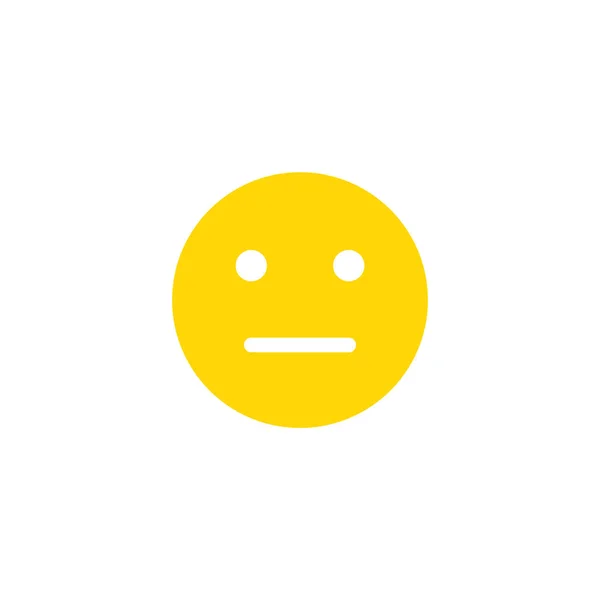 Emoji Neutro Face Antropomórfica Sorriso Amarelo Isolado Fundo Branco —  Vetores de Stock