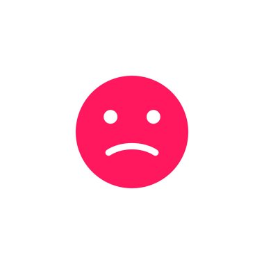 Öfkeli bir duygu antropomorfik yüz. Beyaz bir arka plan üzerinde izole kırmızı gülümseme