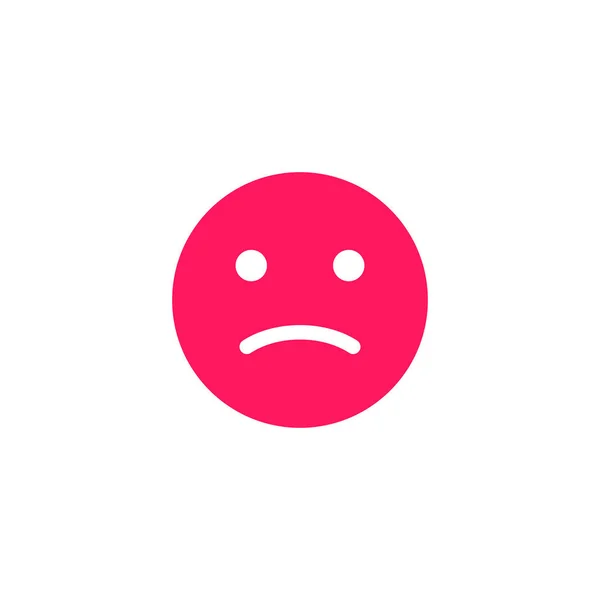 Wütende Emotion Anthropomorphe Gesicht Rotes Lächeln Isoliert Auf Weißem Hintergrund — Stockvektor