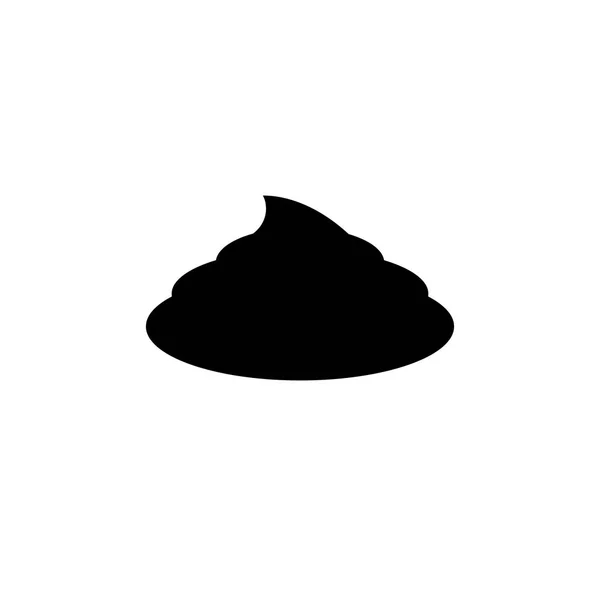 Einfache Kot Ikone Schwarz Poop Simbol Fäkalzeichen — Stockvektor