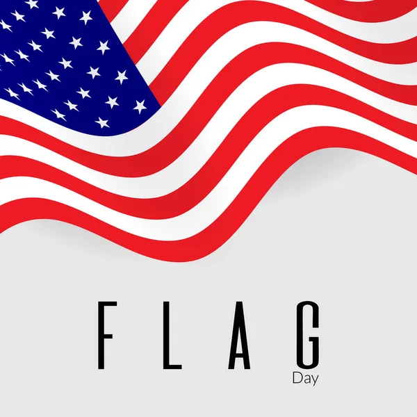Amerikanska Viftande Flagga Bakgrund Illustration För Flaggans Dag Och Andra — Stock vektor