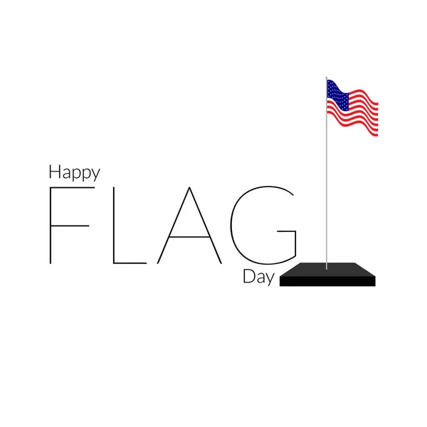 Glad Flaggans Dag Vektorillustration Vifta Wing Amerikanska Flaggan Logotypen Isolerat — Stock vektor