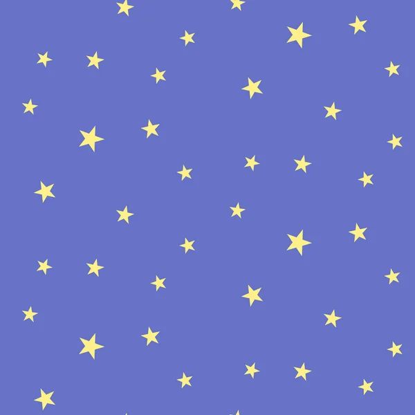 Kosmos Bezešvé Vzor Vektorové Ilustrace Noční Obloha Hvězdami Modrém Pozadí — Stockový vektor