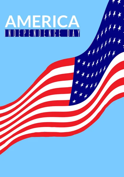 Illustrazione Vettoriale Del Giorno Dell Indipendenza Americana Sable Manifesti Biglietti — Vettoriale Stock