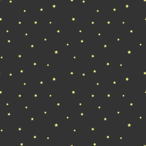 コスモスのシームレスなパターン 灰色の背景上の星とベクトル夜空イラスト — ストックベクタ