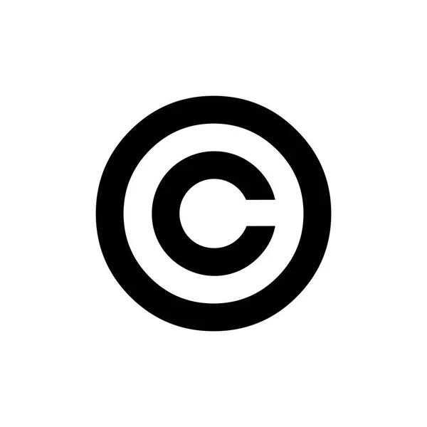 Icono Copyright Letra Círculo — Vector de stock