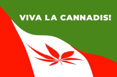 Esrar Kanada'da yasal. Viva la esrar afiş kavramı.