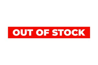 Kırmızı dışında hisse senedi lastik mühür damgası. Dokulu soldout işareti