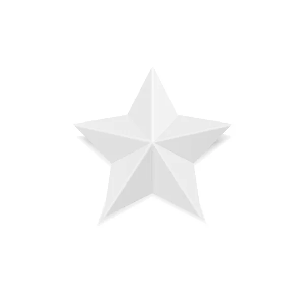 Платинова Зірка Паперу Орігамі Знак Досягнення Ремесел — стоковий вектор