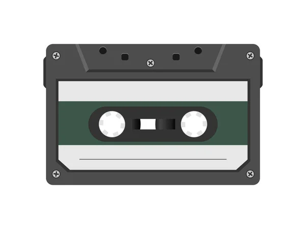 Cinta Audio Magnética Estilo Retro 1980 Dispositivo Almacenamiento Música Álbum — Vector de stock