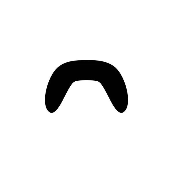 Retro Mens Falso Bigote Negro Icono Aislado Sobre Fondo Blanco — Archivo Imágenes Vectoriales